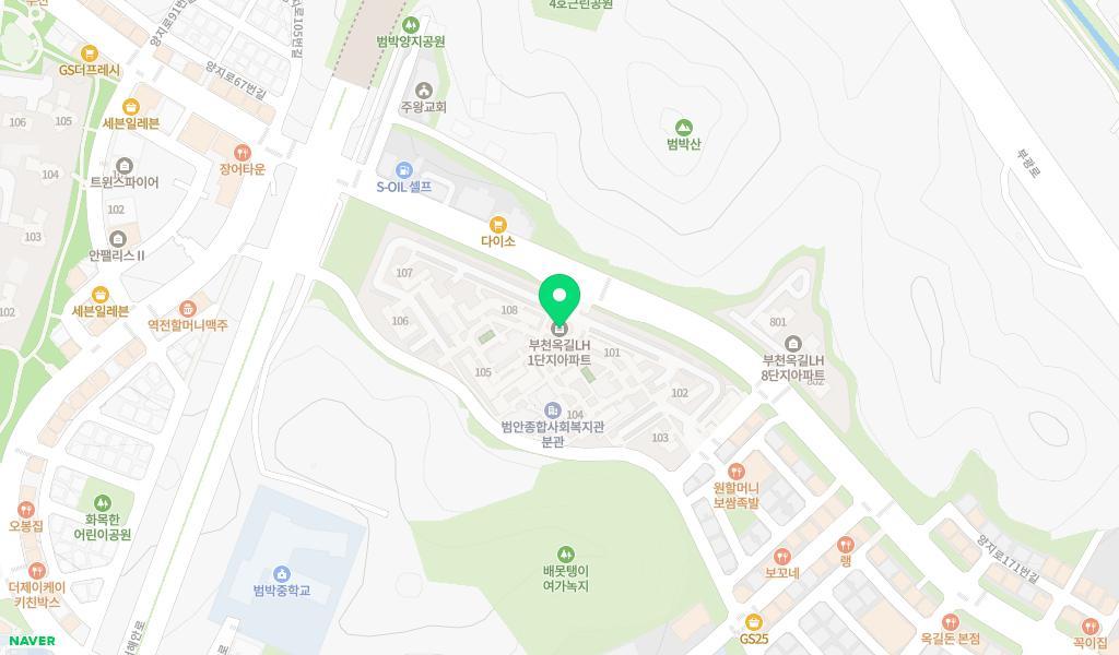 옥길양지어린이집 위치 지도