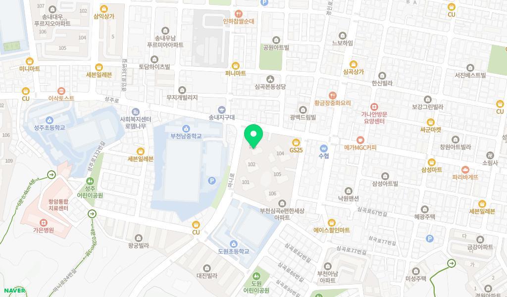 이편한심곡어린이집 위치 지도