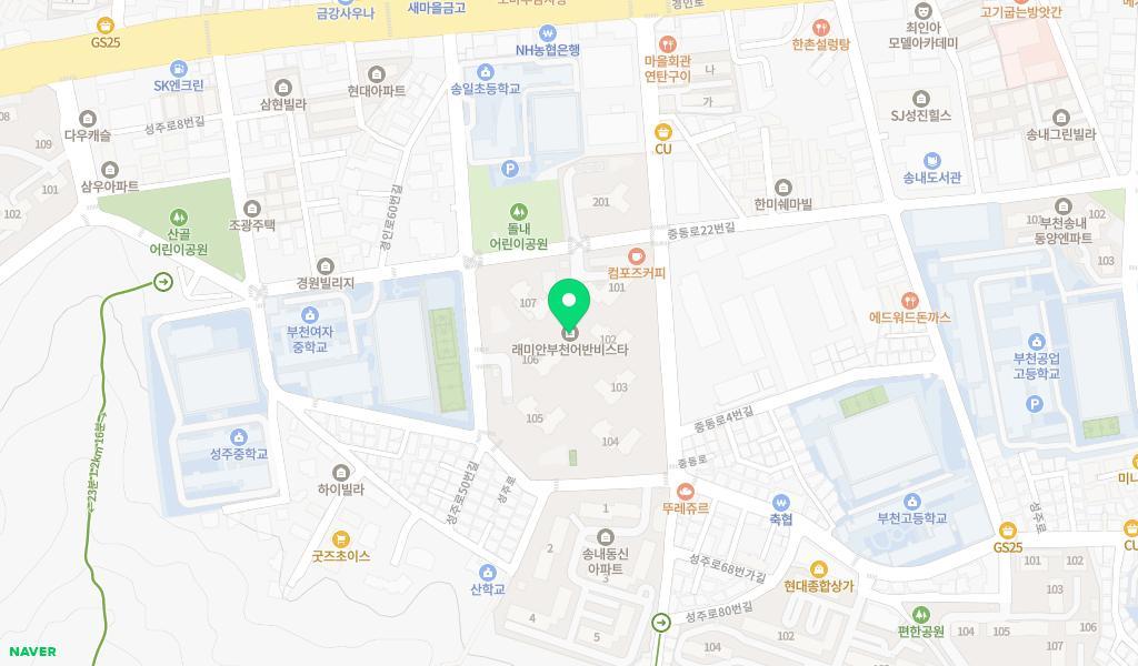 래미안어반비스타어린이집 위치 지도