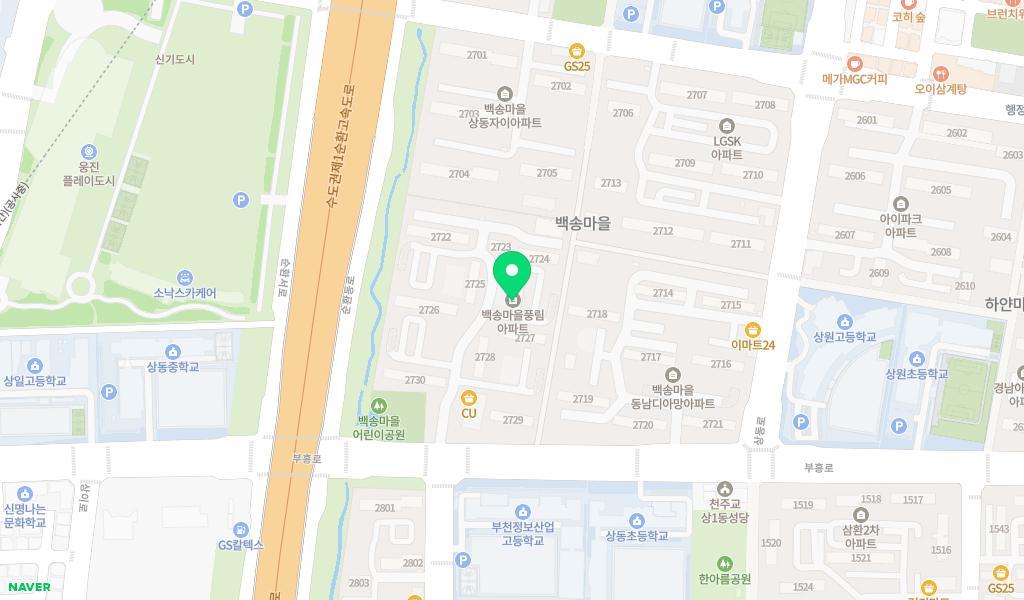 백송어린이집 위치 지도