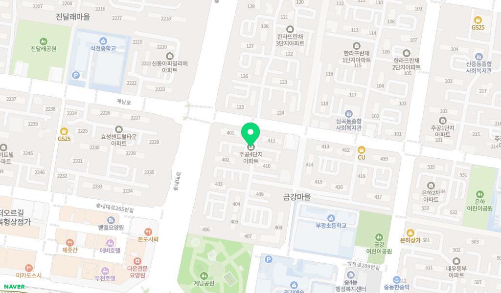 부천신나는어린이집 위치 지도