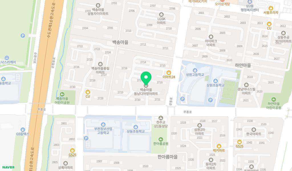 상동아기별어린이집 위치 지도