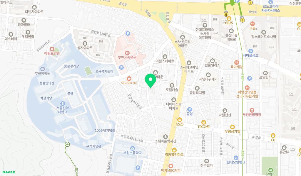 소사큰나무어린이집 위치 지도