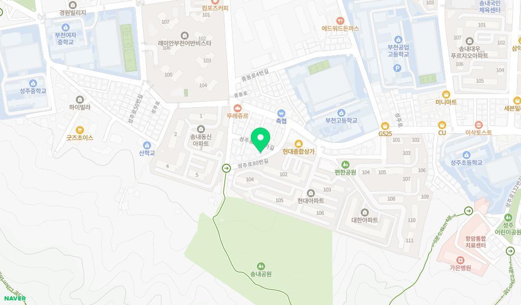 산어린이집 위치 지도