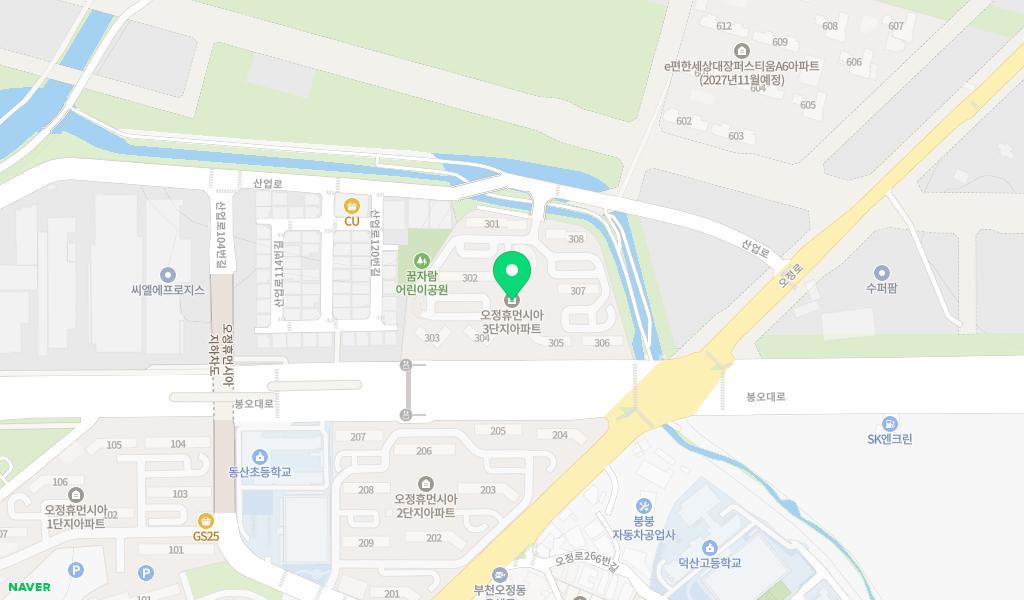 오정샛별어린이집 위치 지도