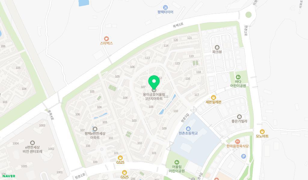 산들바람어린이집 위치 지도
