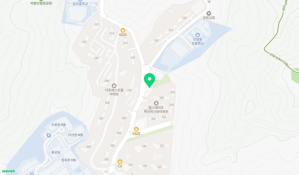 비산사회복지관어린이집 위치 지도