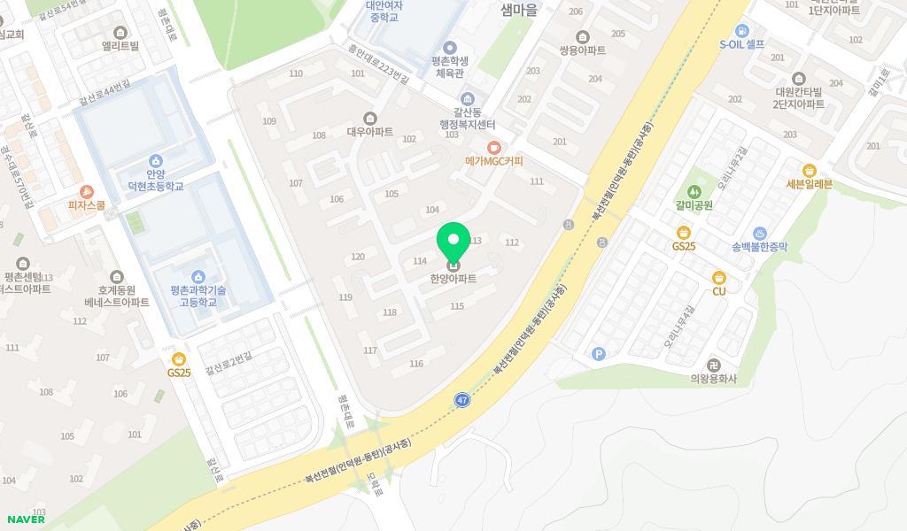 예향키즈피아어린이집 위치 지도