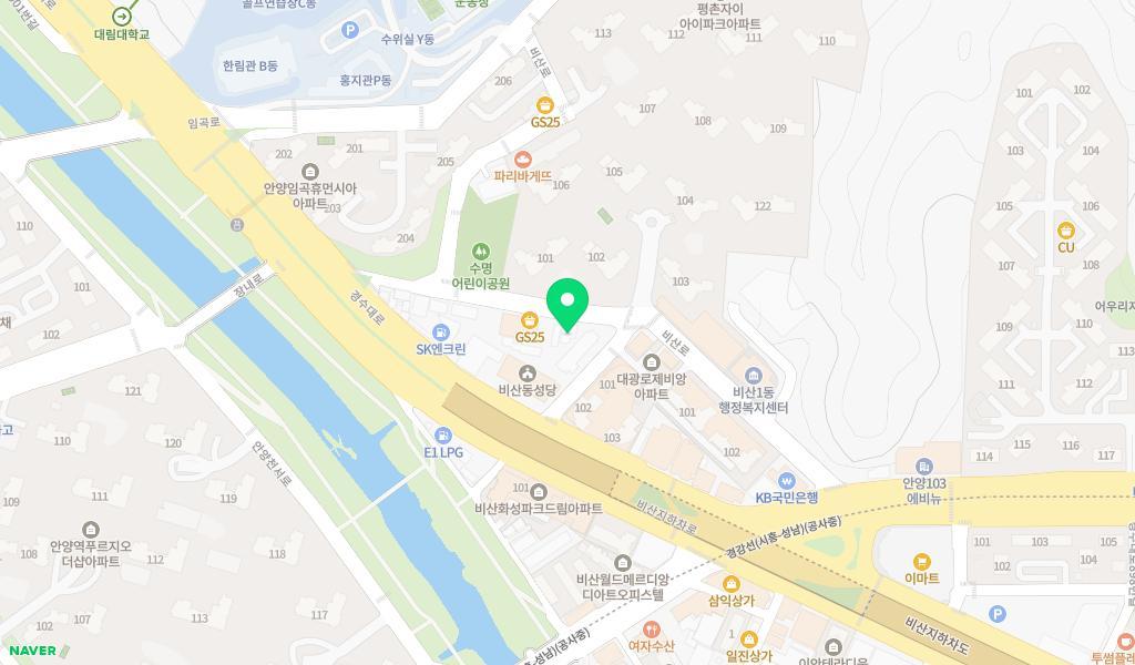 한우리 어린이집 위치 지도