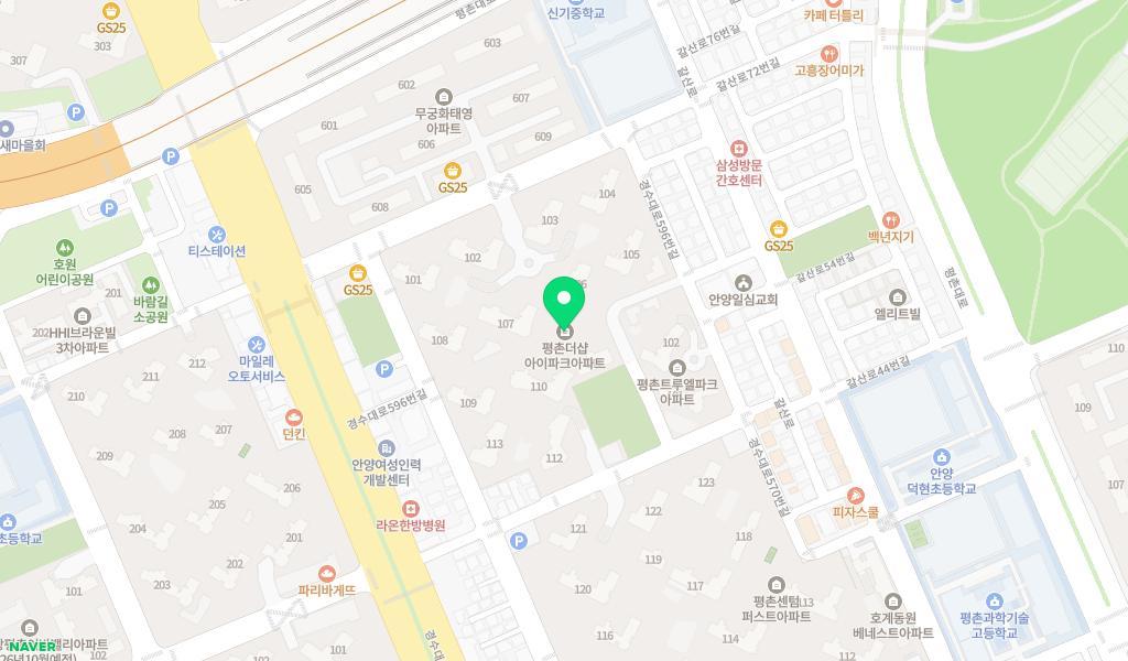 평촌더샵아이파크어린이집 위치 지도