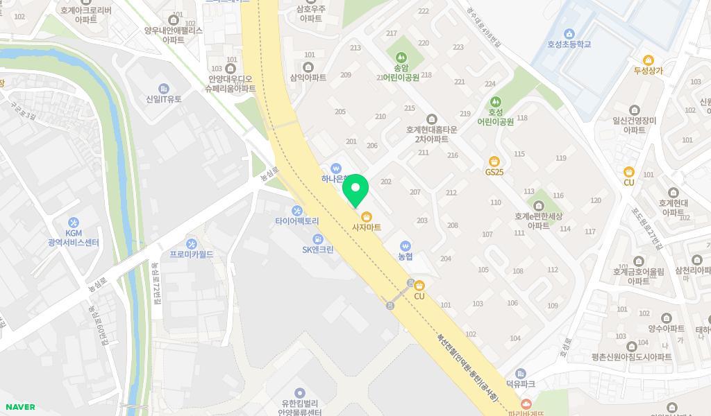 노란민들레 어린이집 위치 지도