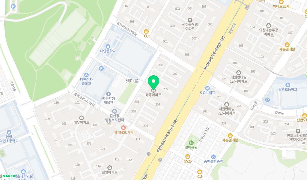 샘마을어린이집 위치 지도