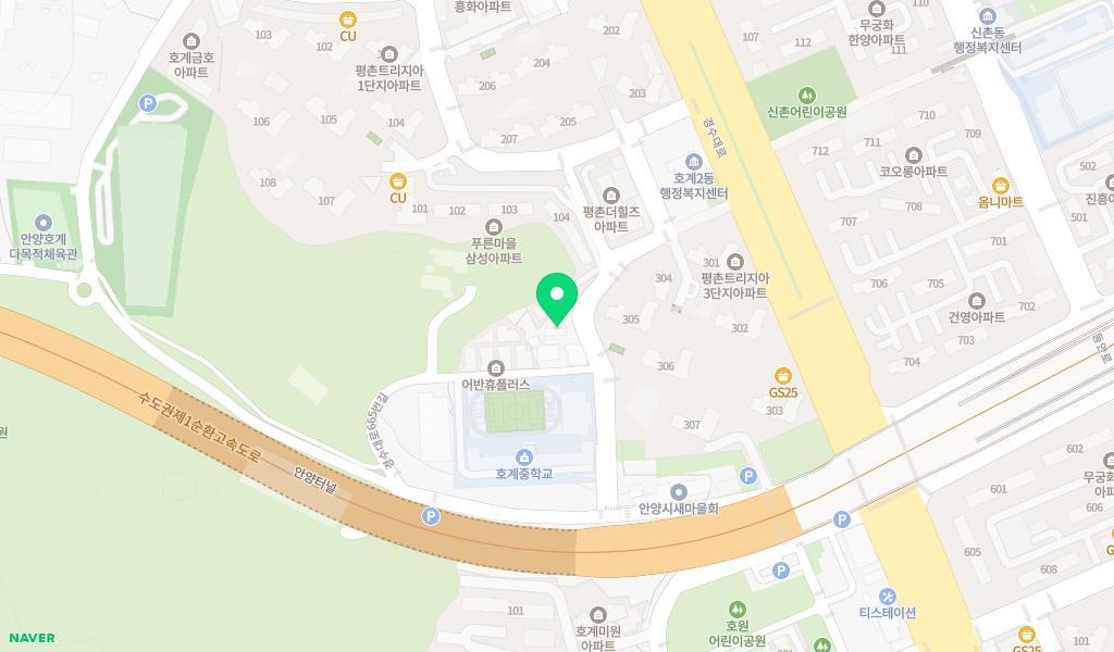 숲속이삭어린이집 위치 지도