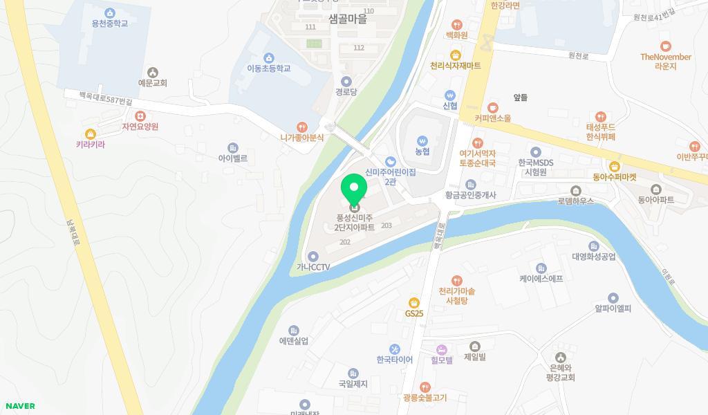 신미주2관어린이집 위치 지도