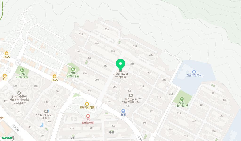 신봉사랑해어린이집 위치 지도