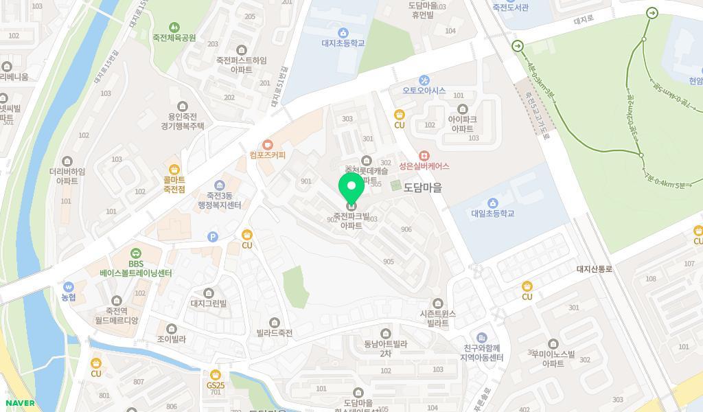 죽전나나어린이집 위치 지도