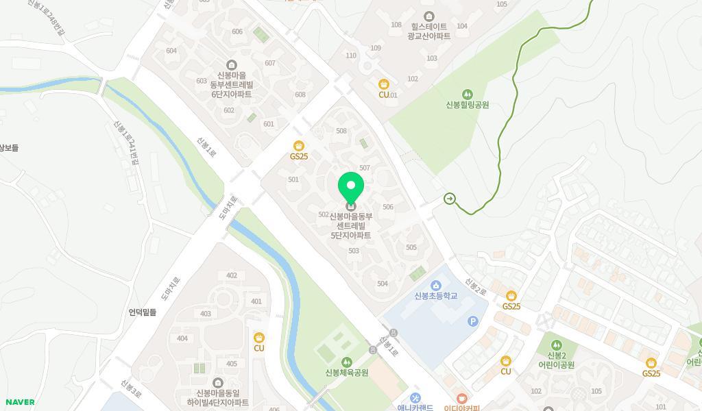 동부자연어린이집 위치 지도