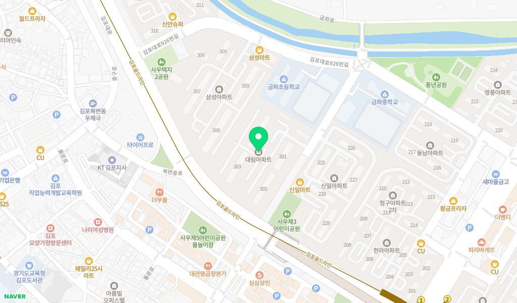 해바라기어린이집 위치 지도