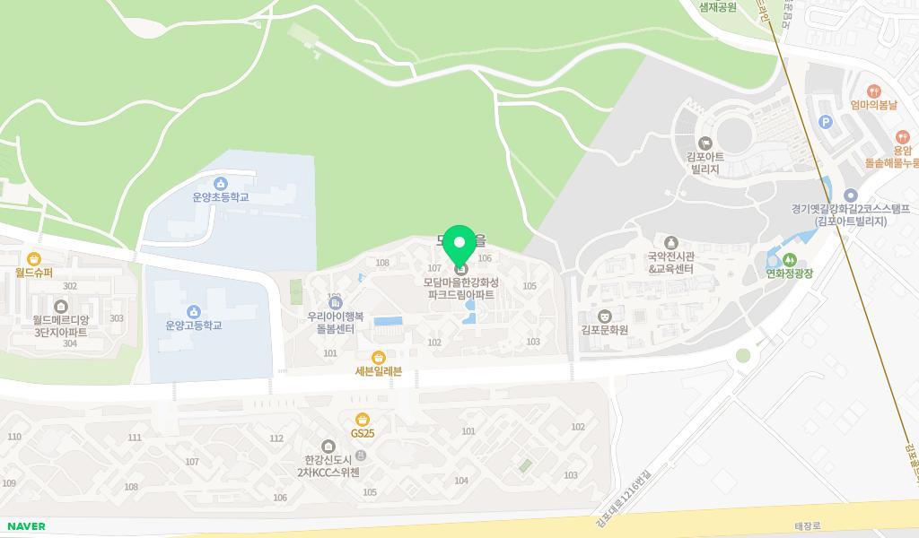 파크드림어린이집 위치 지도