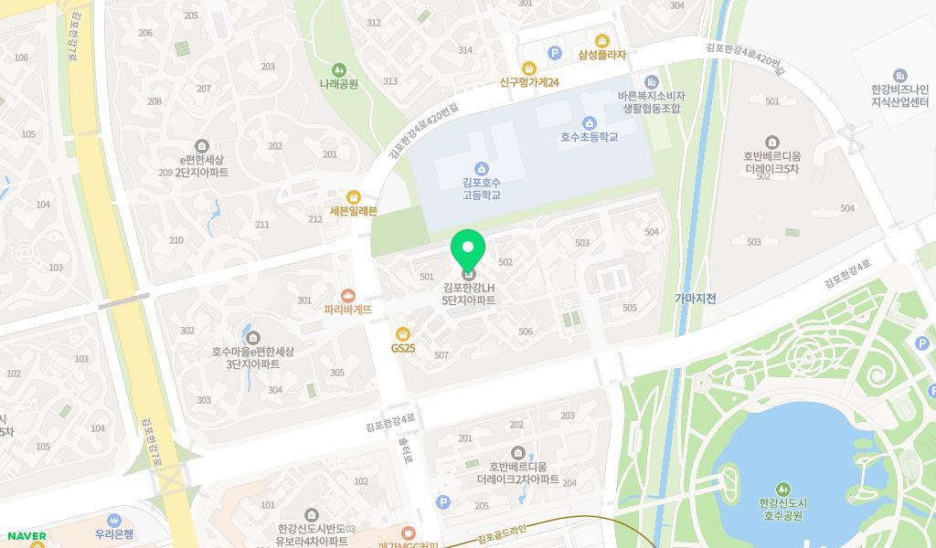 시립호수어린이집 위치 지도