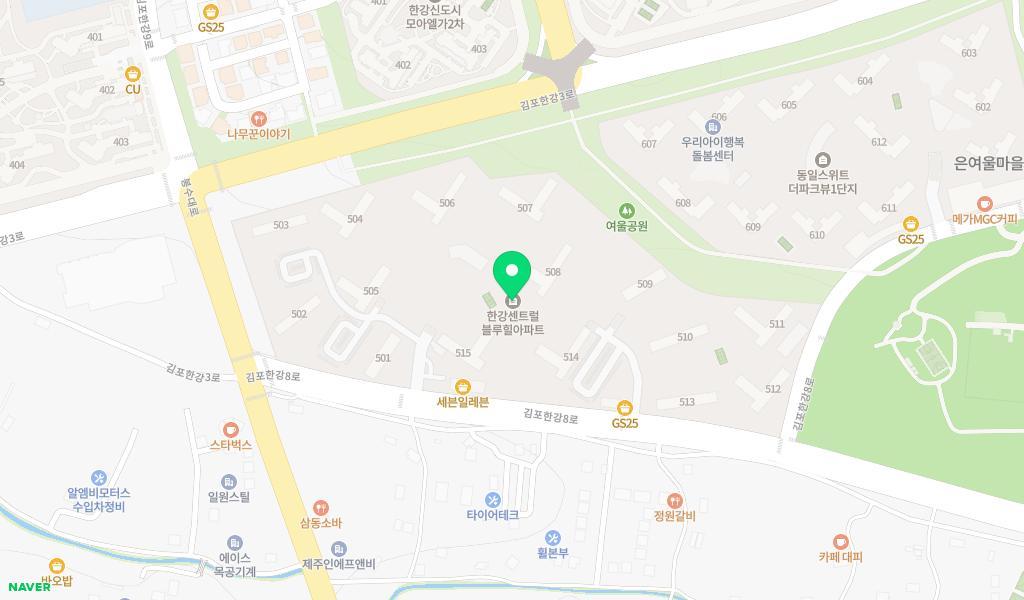블루힐어린이집 위치 지도