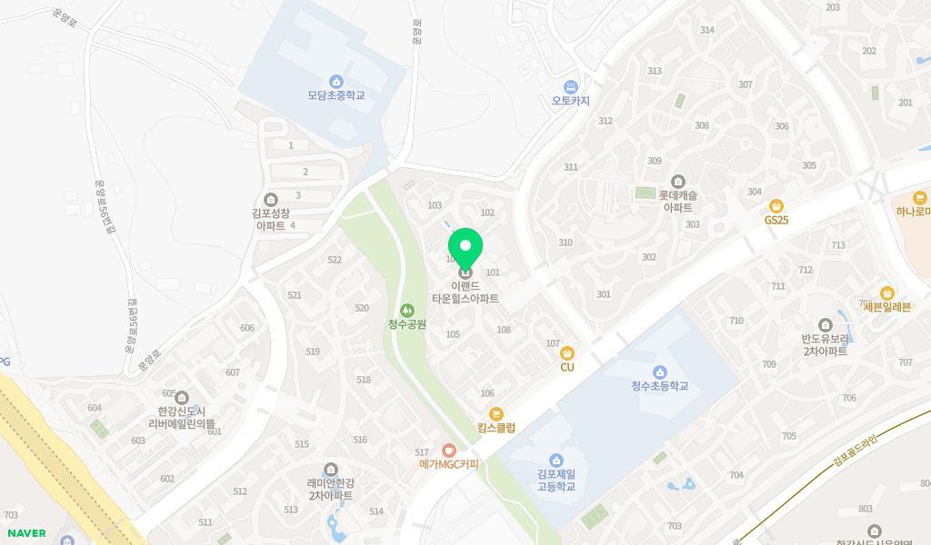타운힐스어린이집 위치 지도