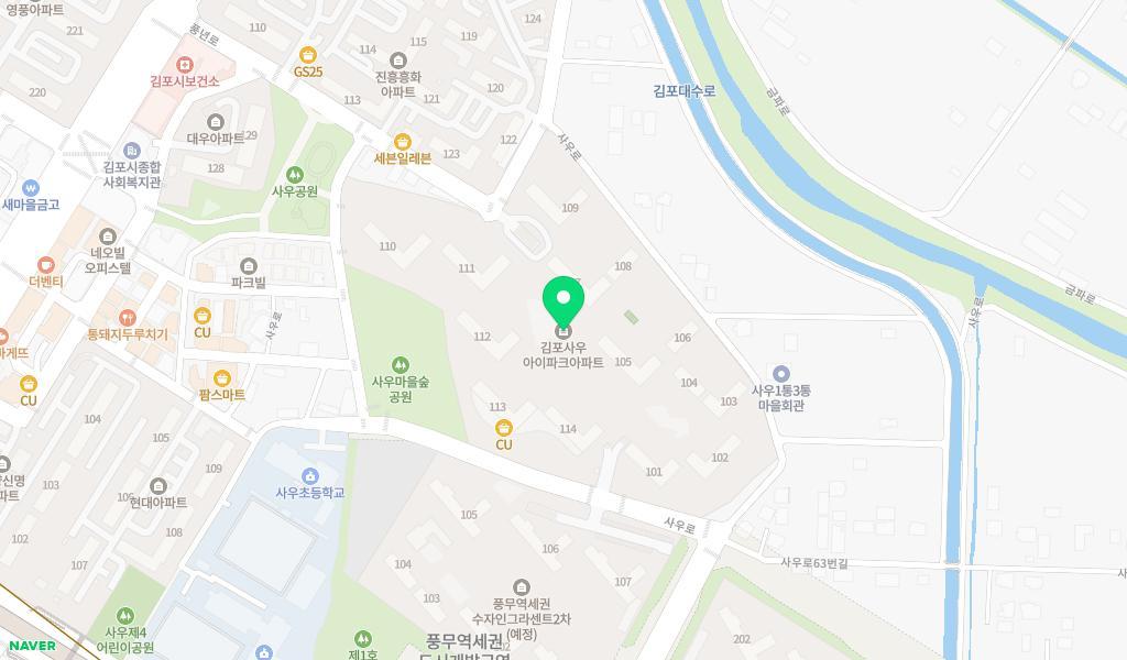 시립사우아이파크어린이집 위치 지도