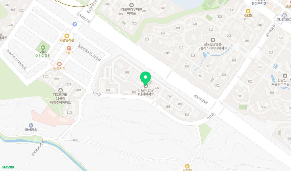 시립한강숲속어린이집 위치 지도