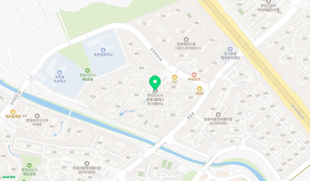 청송애비뉴어린이집 위치 지도