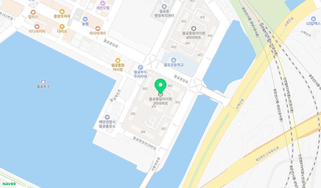 월곶아이세상어린이집 위치 지도