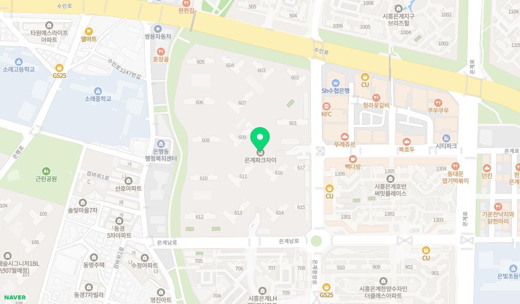 시립은계파크자이어린이집 위치 지도