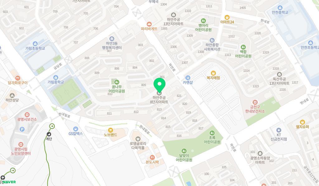 우리아기어린이집 위치 지도
