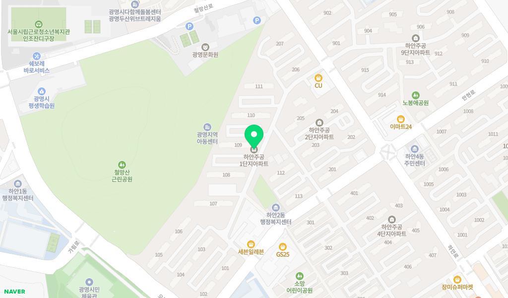 초록나라어린이집 위치 지도
