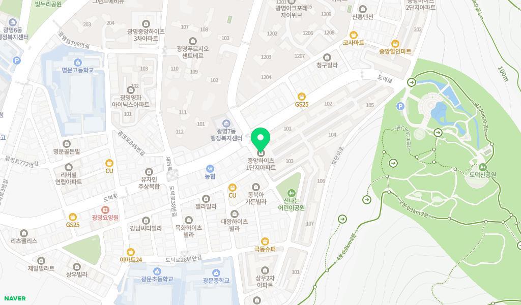 샘물어린이집 위치 지도