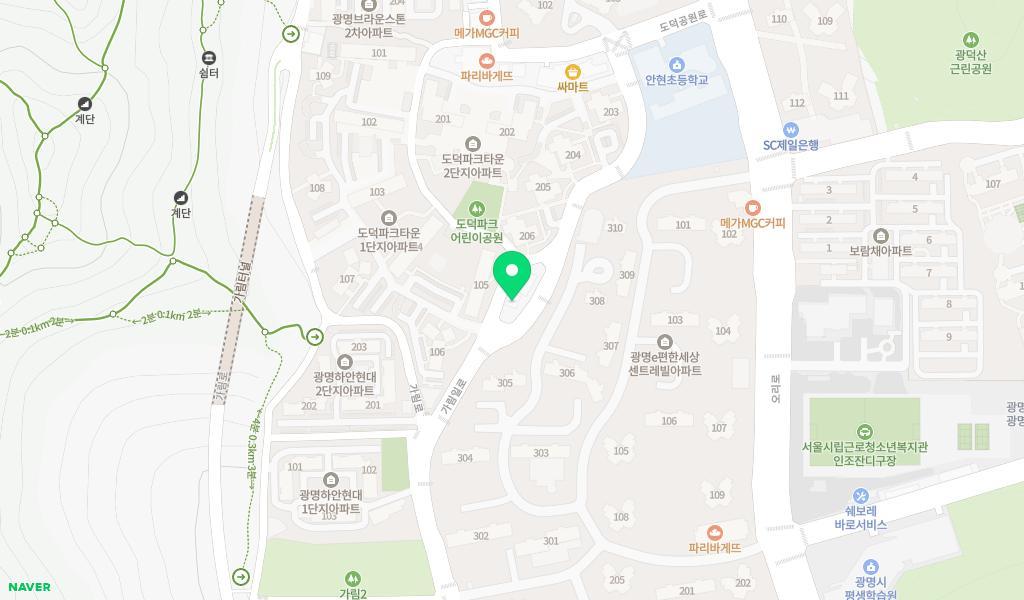 시립구름산어린이집 위치 지도