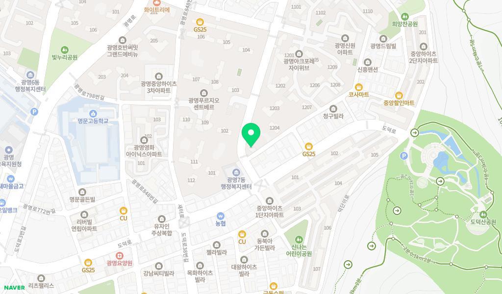 시립무지개어린이집 위치 지도
