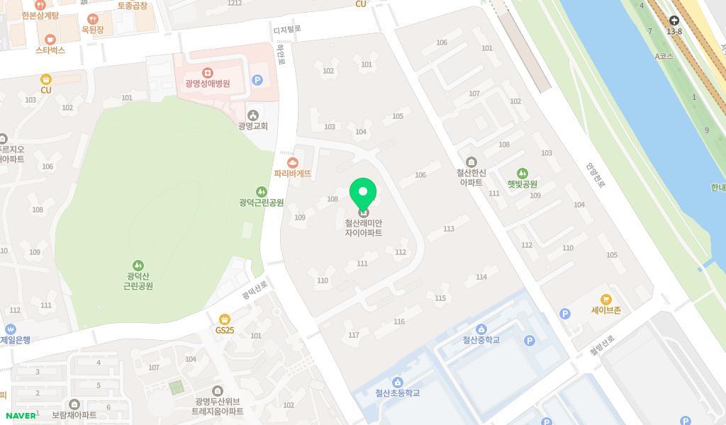 래미안자이사임당어린이집 위치 지도