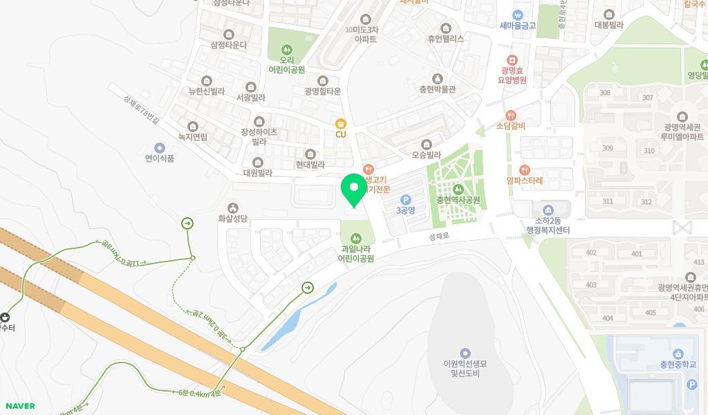 시립별하숲어린이집 위치 지도