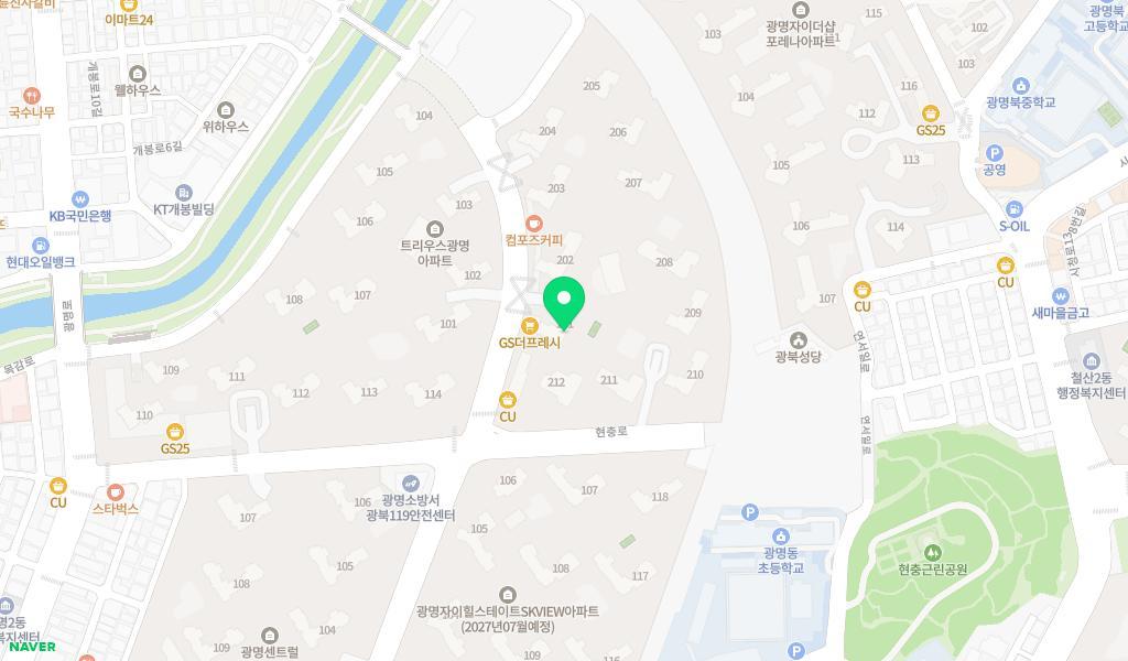 시립트리우스토리어린이집 위치 지도