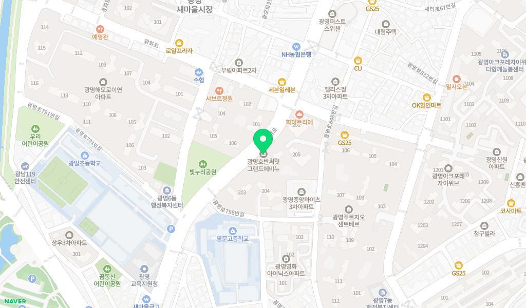 시립호반샛별어린이집 위치 지도