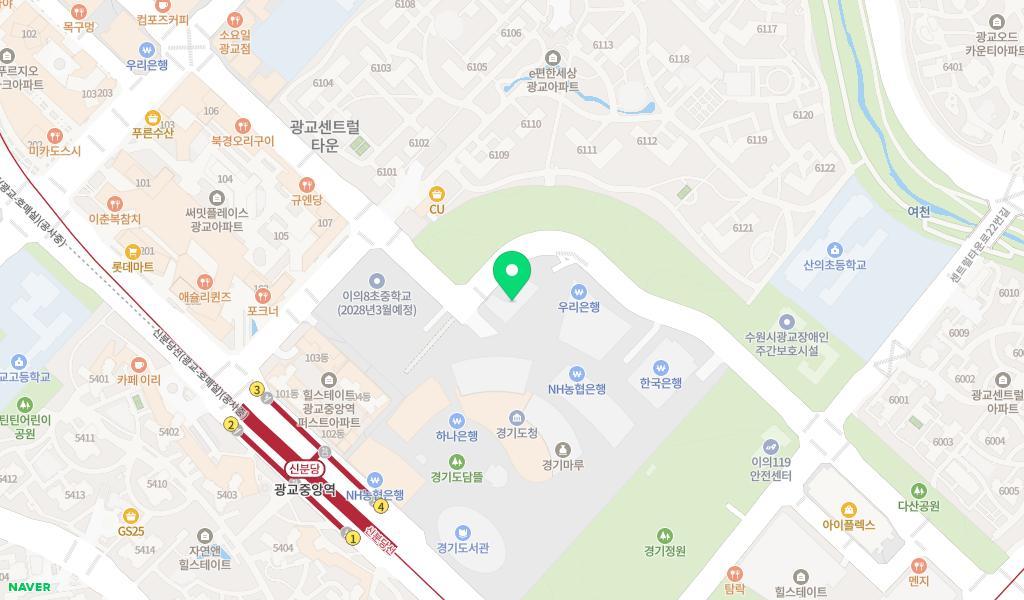 경기도청어린이집 위치 지도
