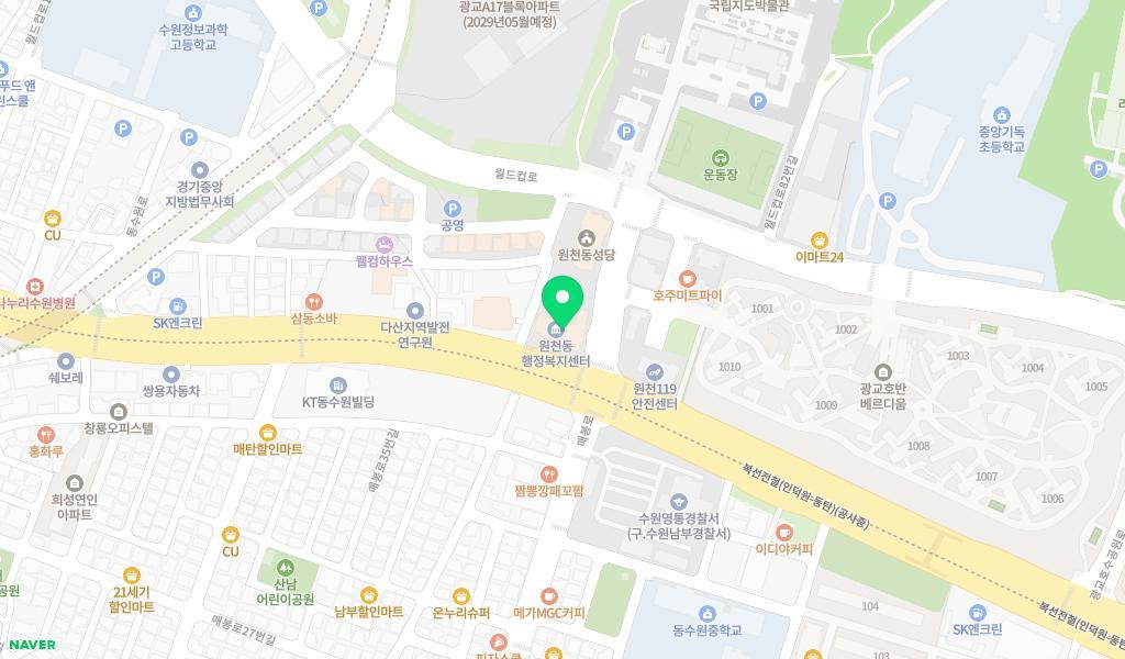 시립원천동어린이집 위치 지도