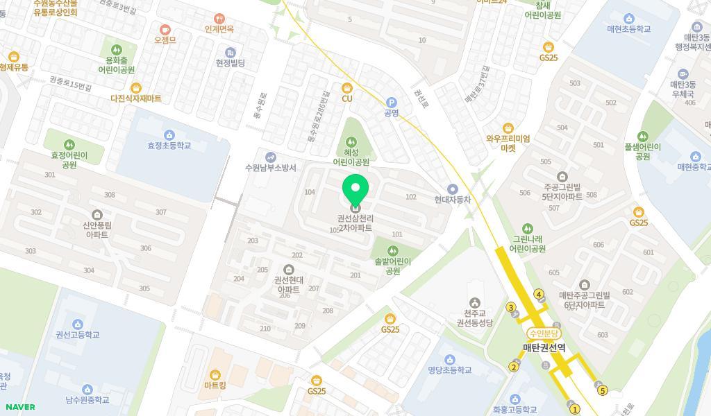 시립바론어린이집 위치 지도