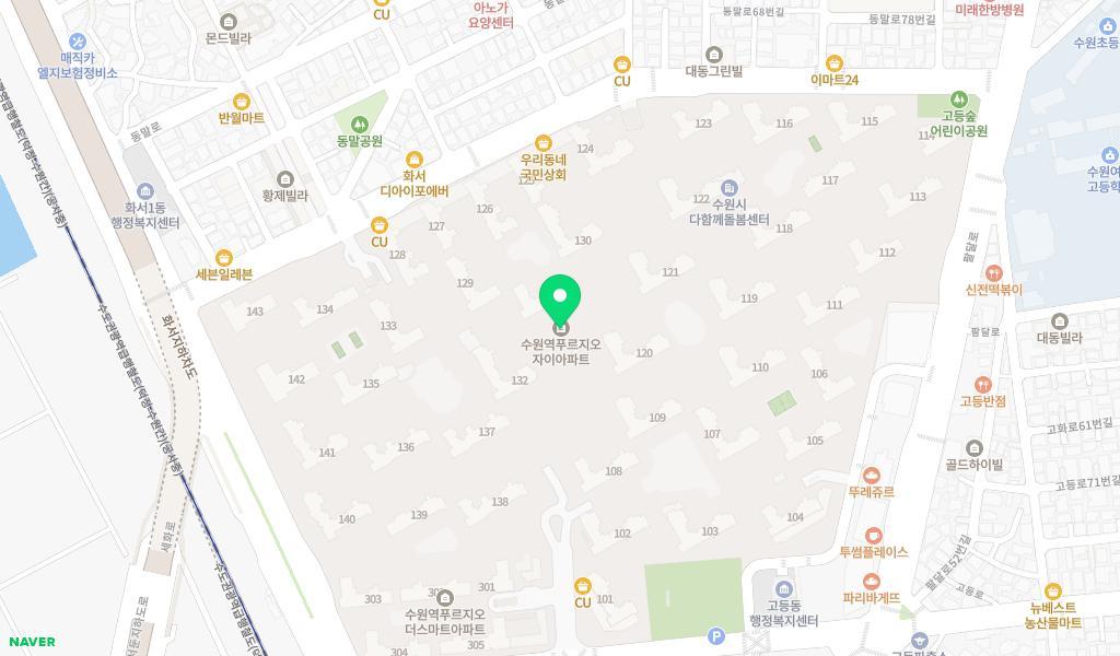 시립푸르지오자이1어린이집 위치 지도