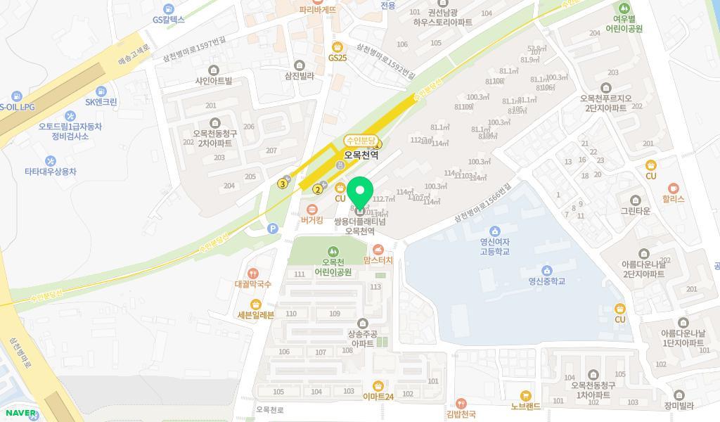 시립쌍용더플래티넘어린이집 위치 지도