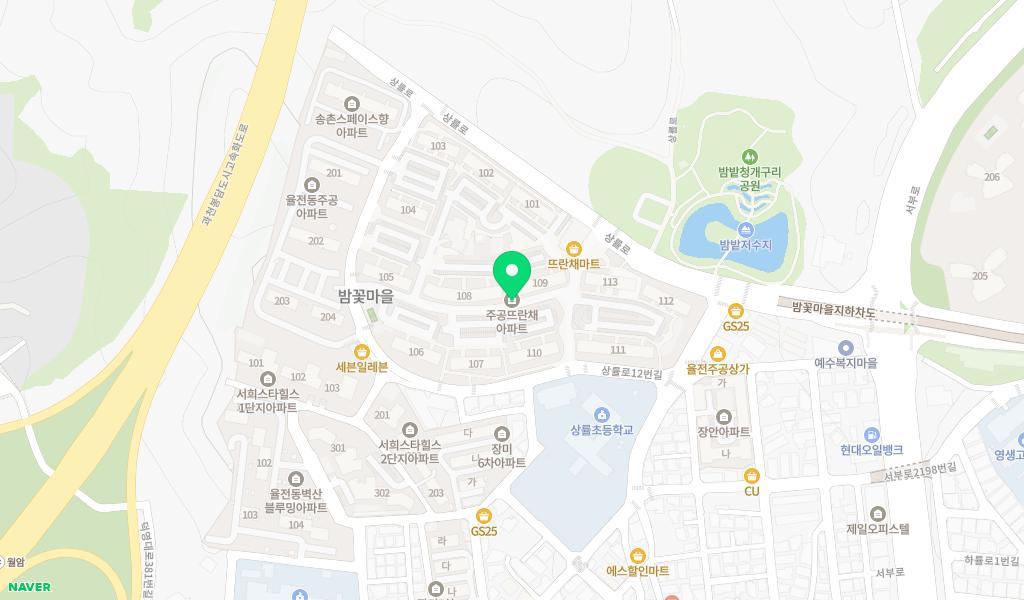 숲속아이어린이집 위치 지도