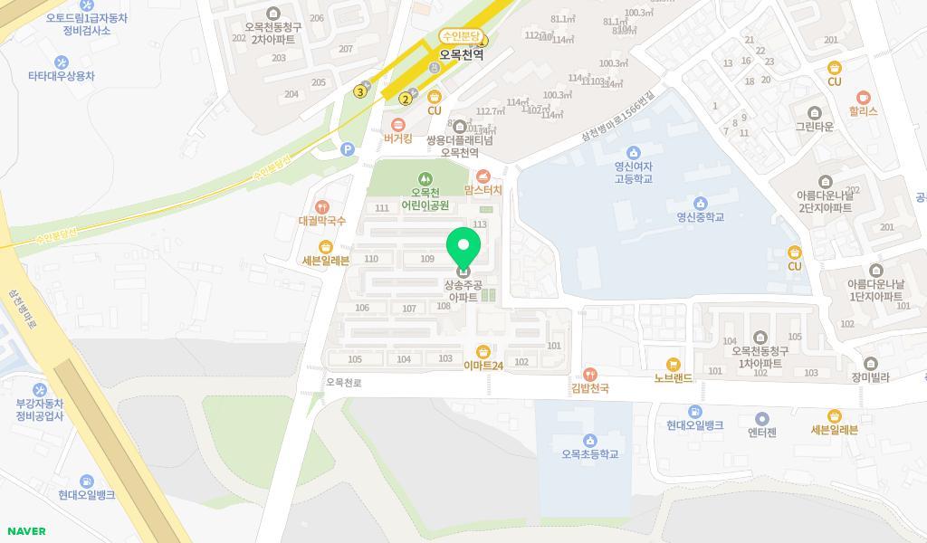 늘찬 어린이집 위치 지도