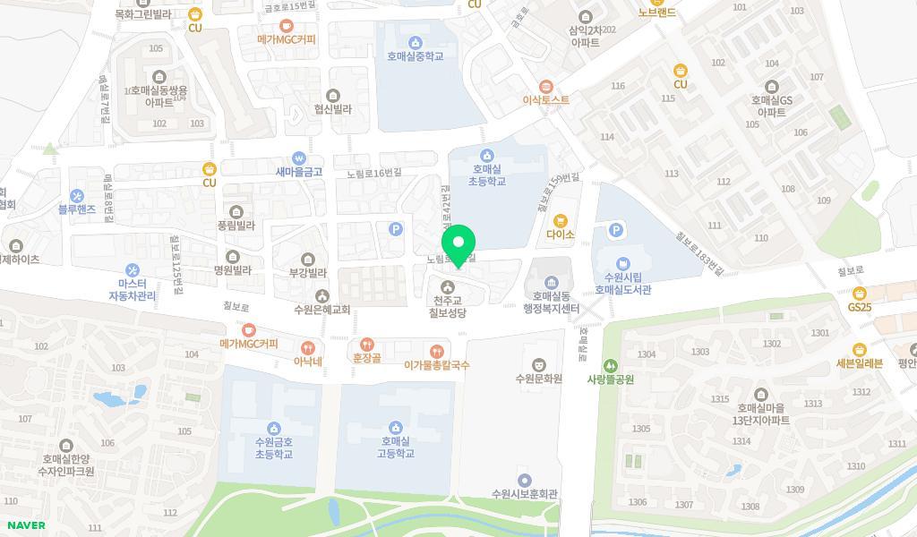 밀알몬테소리어린이집 위치 지도