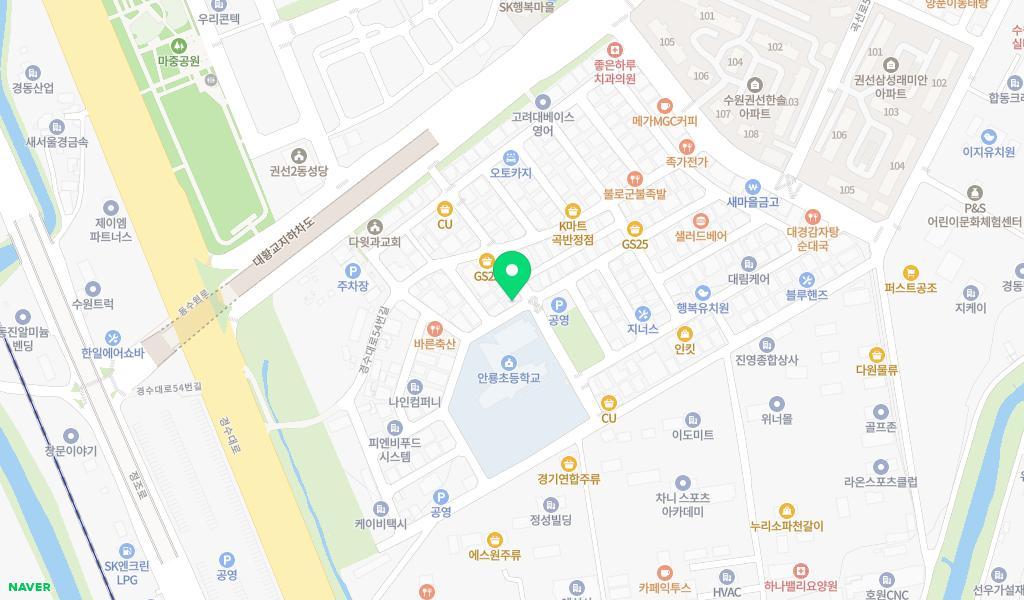 통큰아이어린이집 위치 지도
