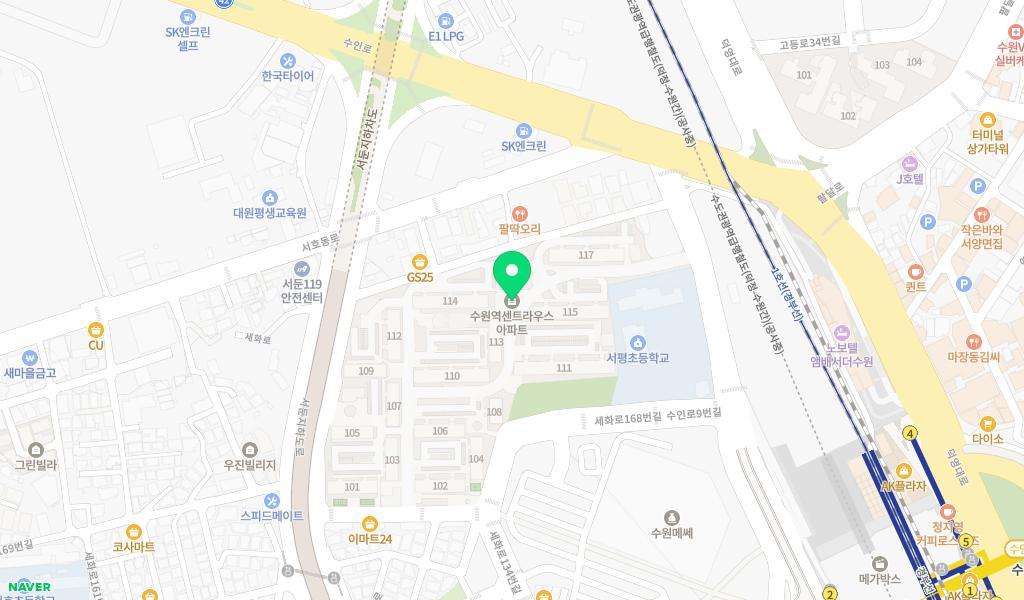 아람어린이집 위치 지도